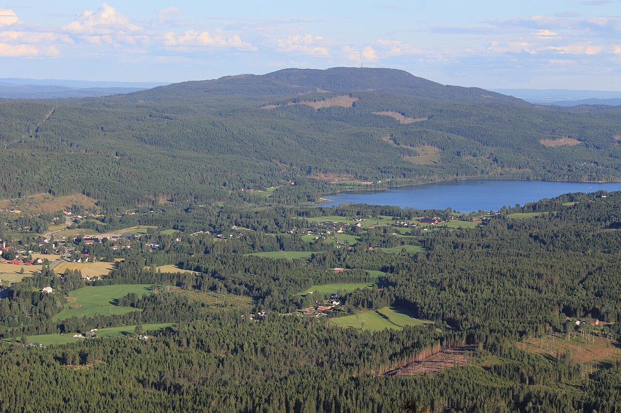 Hurdal og Hurdalsjøen sett fra Rognstadkollen